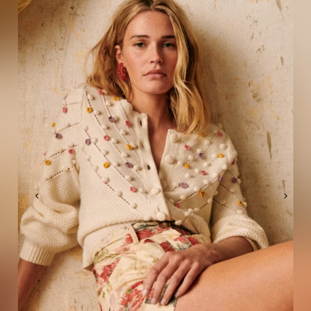Jelani Cardigan Cream RARE SEZANE